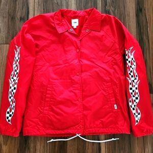 Used Vans Off The Wall Flame Windbreaker